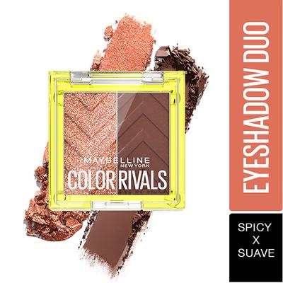 Maybelline New York Color Rivals Shadow Longwear Duo Eyeshadow Palette Spicy x Suave 3 gm - Eyeliners
