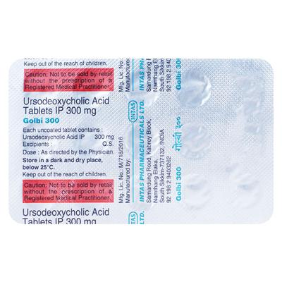 GOLBI 300mg Tablet 15's - Cholelithiasis/Gall Stones