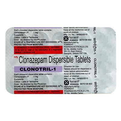 Clonotril 1mg Tablet 15'S - Epilepsy/Convulsion-Ant