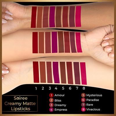 Myglamm Manish Malhotra Soiree Creamy Matte Lipstick - 07 Rare 4.2 gm - Lipsticks