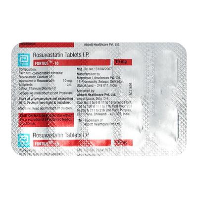 Fortius 10mg Tablet 10'S - High Cholesterol-Dys