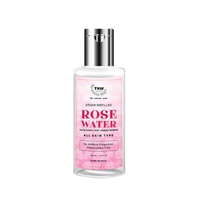 The Natural Wash Steam Distilled Rose Water- 100% Natural Toner And Makeup Remover 100 Ml - Toners