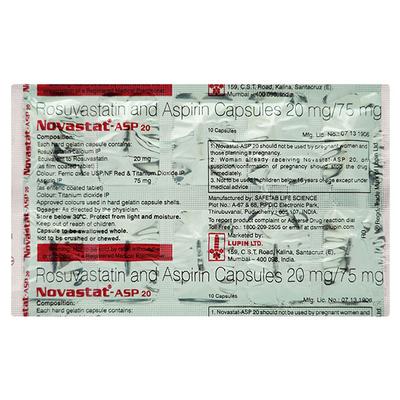 NOVASTAT ASP 20 Capsule 10's - Blood Clot-Ant