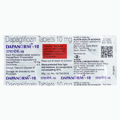 DAPANORM 10 Tablet 10's - Diabetes-Ant