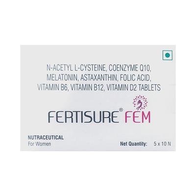 FERTISURE FEM Tablet 10's - Supplements-Vam
