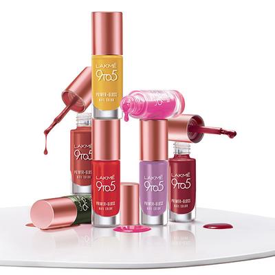 Lakme 9To5 Primer + Gloss Nail Colour Olive Green 6 Ml - Nail Polish