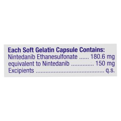 NINTIB 150 Capsule 10's - Idiopathic Pulmonary Fibrosis