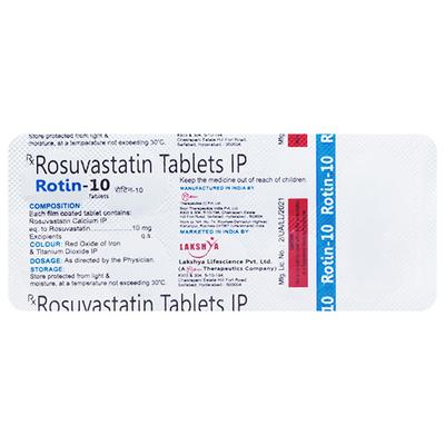 Rotin 10mg Tablet 10'S - High Cholesterol-Dys