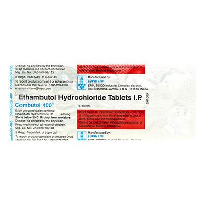 COMBUTOL 400MG TABLET 10'S - Tuberculosis (Tb)-Ant
