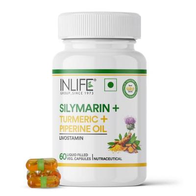 INLIFE Silymarin + Turmeric + Piperine Vegetarian Capsules 60's - Vital Health