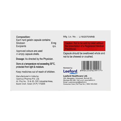 SILDOHYP 8 Capsule 10's - Bladder And Prostate Disorders-Dru