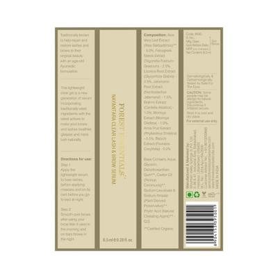 Forest Essentials Nayantara Clear Lash & Brow Serum 8.5ml - Mascaras