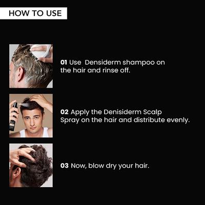 O3+ Men Densiderm Hair Growth Serum Scalp Spray with Ginseng For Hair Fall Control & Hair Growth 50ml - Hair Serums