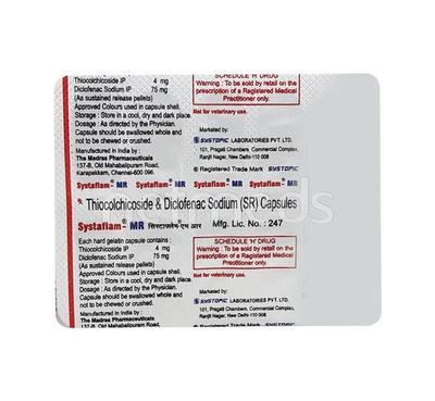 Systaflam MR Capsule 10'S - Muscle Cramps/Spasticity-Mus