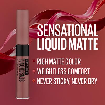 Maybelline New York Color Sensational Liquid Matte Lipstick, NU07 Get Undressed 7ml - Lipsticks