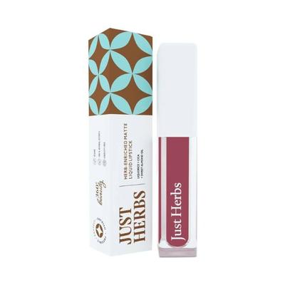 Just Herbs Ayurvedic Matte Liquid Lipstick with Long Lasting, Hydrating, Beetroot Burgundy 2ml - Liquid Lipsticks