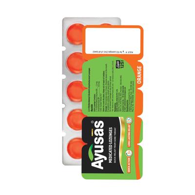 Sapat Ayusas Ayurvedic Lozenge - Orange 10 s (se) - Cough & Cold (Ayush)