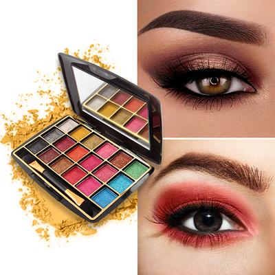 Miss Rose 18 Color Metallic Eyeshadow Palette 7001 - 402 M01 20 gm - Face Palettes