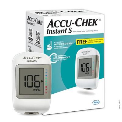 Accu-Chek Instant S Blood Glucose Monitor with Free 10 Test Strips - Blood Glucose Monitors/Test Strips