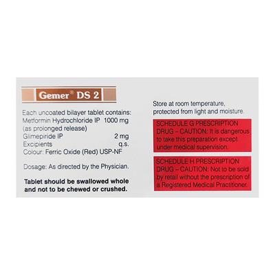 GEMER DS 2 Tablet 15's - Diabetes-Ant
