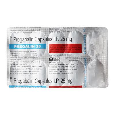 PREGALIN 25 Capsule 10's - Neuropathic Pain-Dru