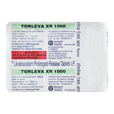 Torleva XR 1gm Tablet 10'S - Epilepsy/Convulsion-Ant