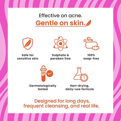 Foxtale True Clarity Oil and Acne Control Face Wash 100 ml - Face Wash & Cleansers