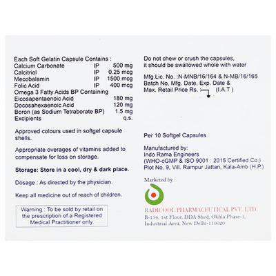 RADCAL MAX Softgel capsule 10's - Supplements-Vam