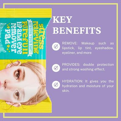Ariul Stress Relieving Purefull Lip and eye remover tissue 55 ml - Facial Wipes & Tissues