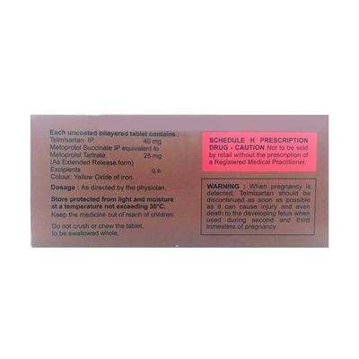 Tellzy MT 25mg Tablet 15'S - Hypertension-Ang