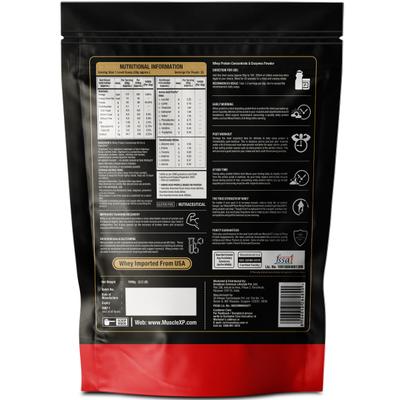 MuscleXP Raw Whey Protein Concentrate 80% Powder - Unflavored 1 kg - Whey Proteins