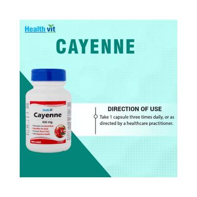 Healthvit Cayenne Capsules 60's - Digestive Health