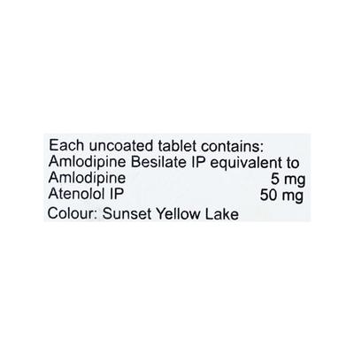 Amlovas AT 50mg Tablet 15'S - Hypertension-Cal
