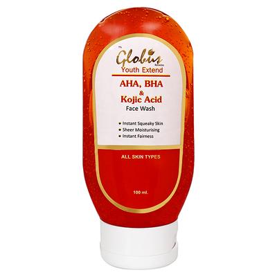 Globus Remedies Aha, Bha & Kojic Acid Face Wash 100 ml - Face Wash & Cleansers