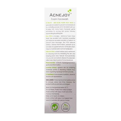ACNEJOY Anti Acne Foam Face Wash 100ml - Acne-Acn