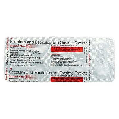 Etizola Plus 5mg Tablet 10'S - Anxiety-Anx