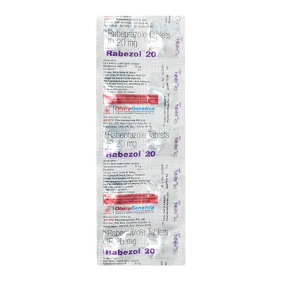 Rabezol 20mg Tablet 10'S - Ulcer/Reflux/Flatulence-Aaa