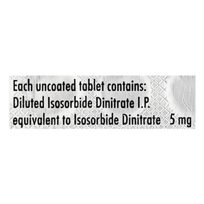 Sorbitrate 5mg Tablet 50'S - Angina