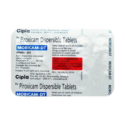 Mobicam DT 20mg Tablet 10'S - Pain relief-Nsa