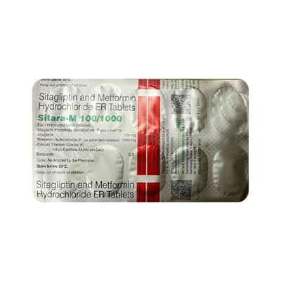 SITARA M 100/1000 Tablet 10's - Diabetes-Ant