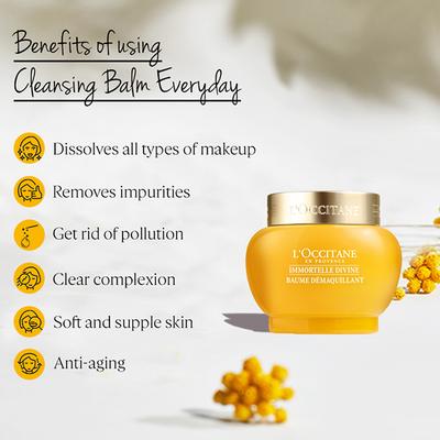 L'Occitane Divine Cleansing Balm 60 gm - Make Up Removers