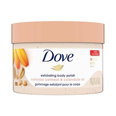 Dove Exfoliating Body Polish Scrub Oatmeal & Calendula Oil for Delicate Skin 298 gm - Scrubs & Exfoliants