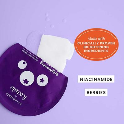 Foxtale Essentials Brightening Sheet Mask with Niacinamide and Berries 26 gm - Sheet Masks