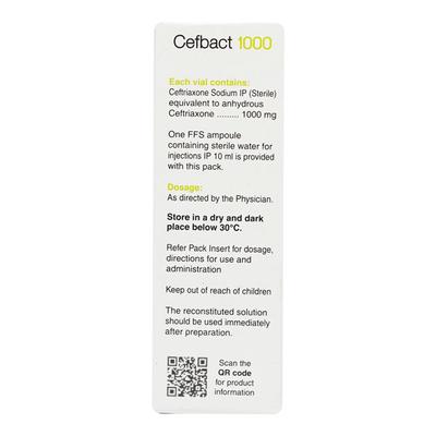 Cefbact 1gm Injection 1's - Bacterial Infections-Cep