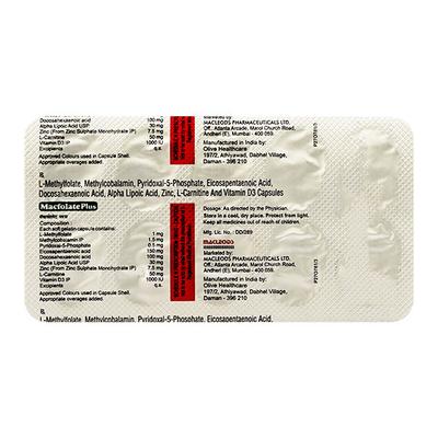 MACFOLATE PLUS Capsule 10's - Supplements-Vam