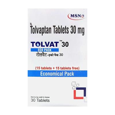 TOLVAT 30 ECO PACK(15 TABLETS + 15 TABLETS FREE) Tablet 30's - Hyponatremia
