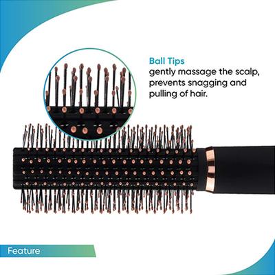 Vega Round Hair Brush for Women and Men Ideal for Adding Curls, Volume and Waves in Hair (E33-RB) 65 gm - Hair Brushes