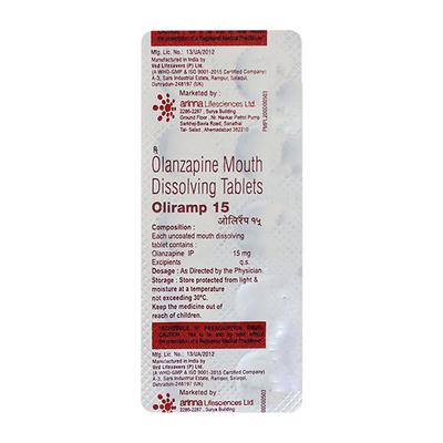 Oliramp 15mg Tablet 10'S - Schizophrenia-Aps