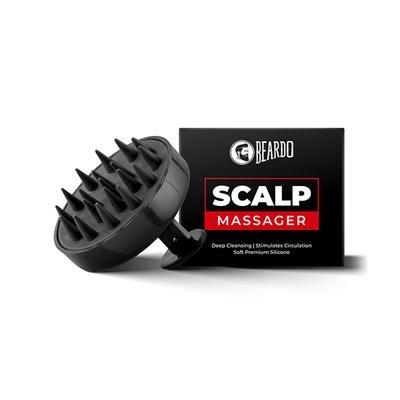 Beardo Black Hair Scalp Massager Brush With Soft Silicone Bristles 1's - Multi-Stylers