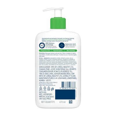 CeraVe Hydrating Cleanser For Normal To Dry Skin 473 ml - Face Wash & Cleansers